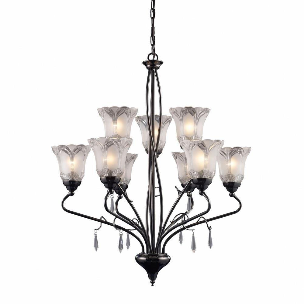 Nouveau 9 Light Medium Chandelier by ELK Home - 08079-BKC