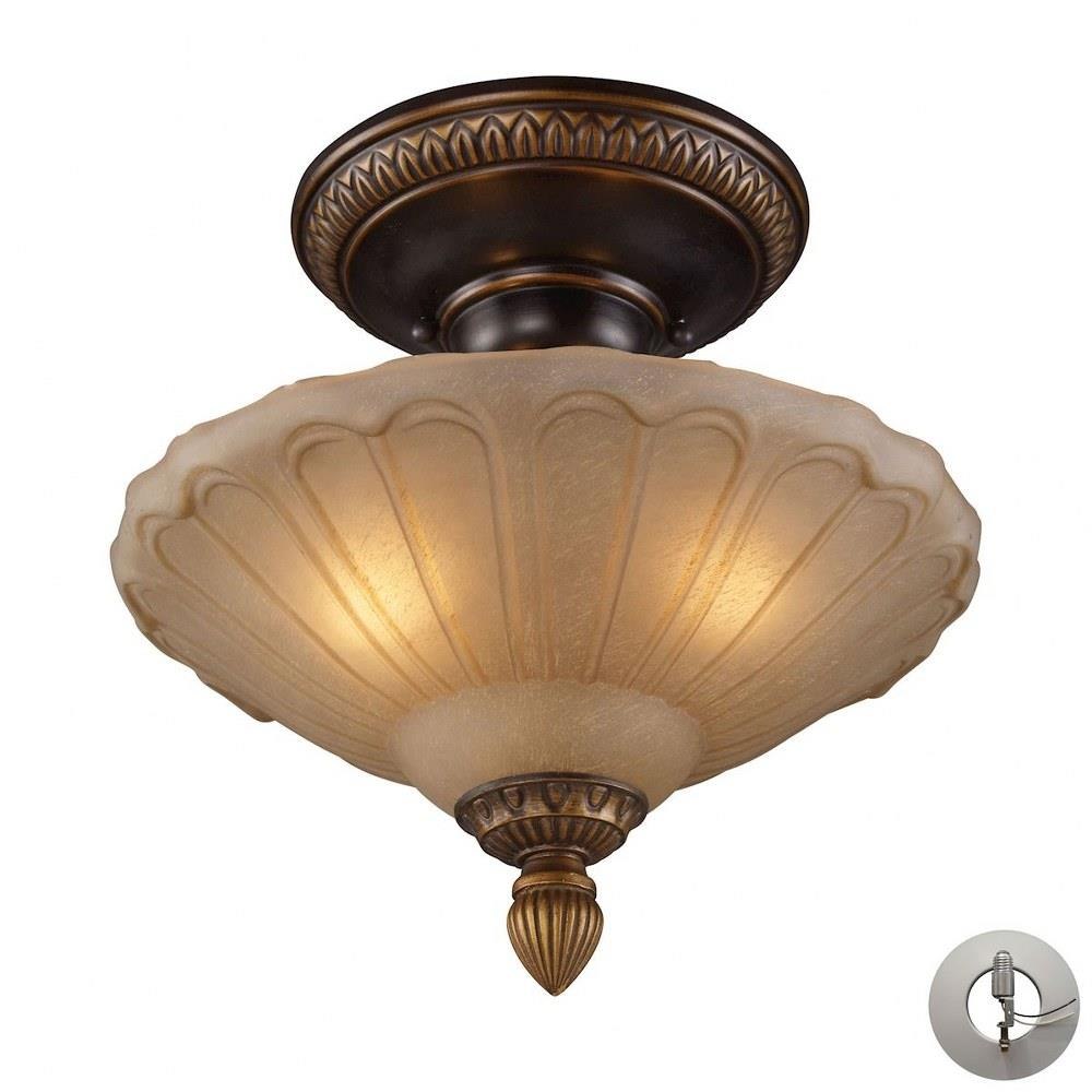 Ashfield Spur 3 Light Semi Flush Mount by ELK Home - 08092-AGB-LA