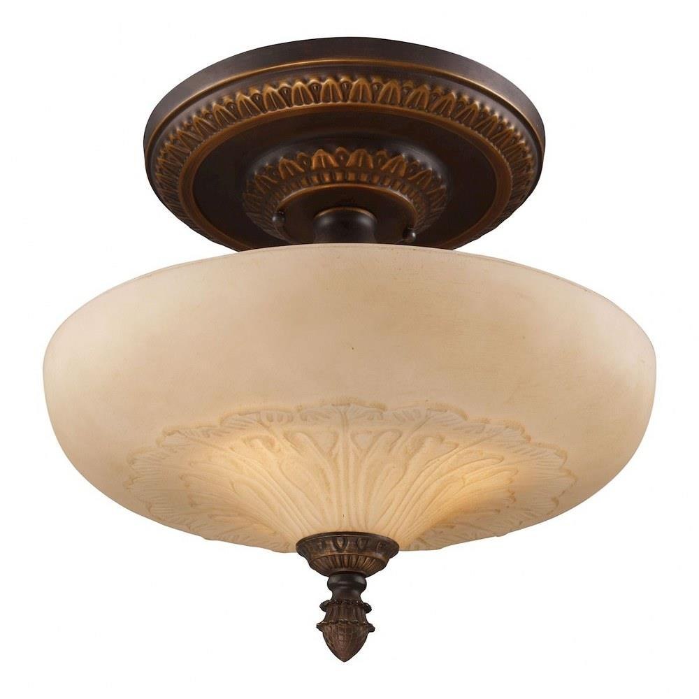 Ashfield Spur 3 Light 15 Inch Wide Semi Flush Mount by ELK Home - 08094-AGB