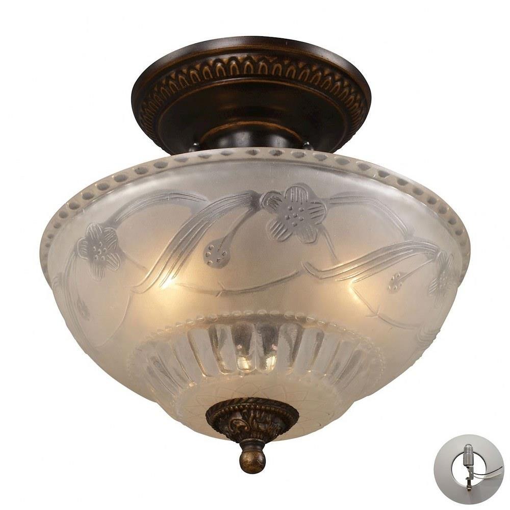 Ashfield Spur 3 Light 11 Inch Wide Semi Flush Mount by ELK Home - 08098-AGB-LA