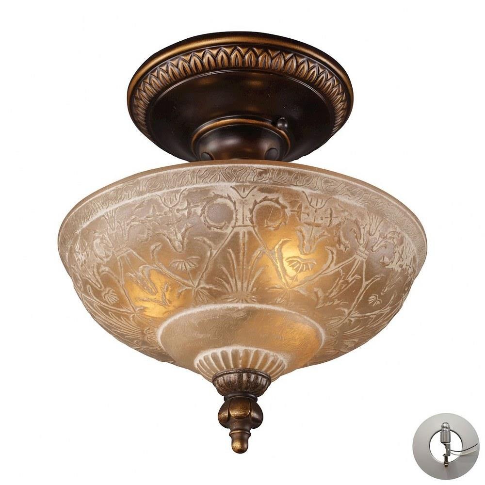 Ashfield Spur 3 Light 12 Inch Wide Semi Flush Mount by ELK Home - 08100-AGB-LA