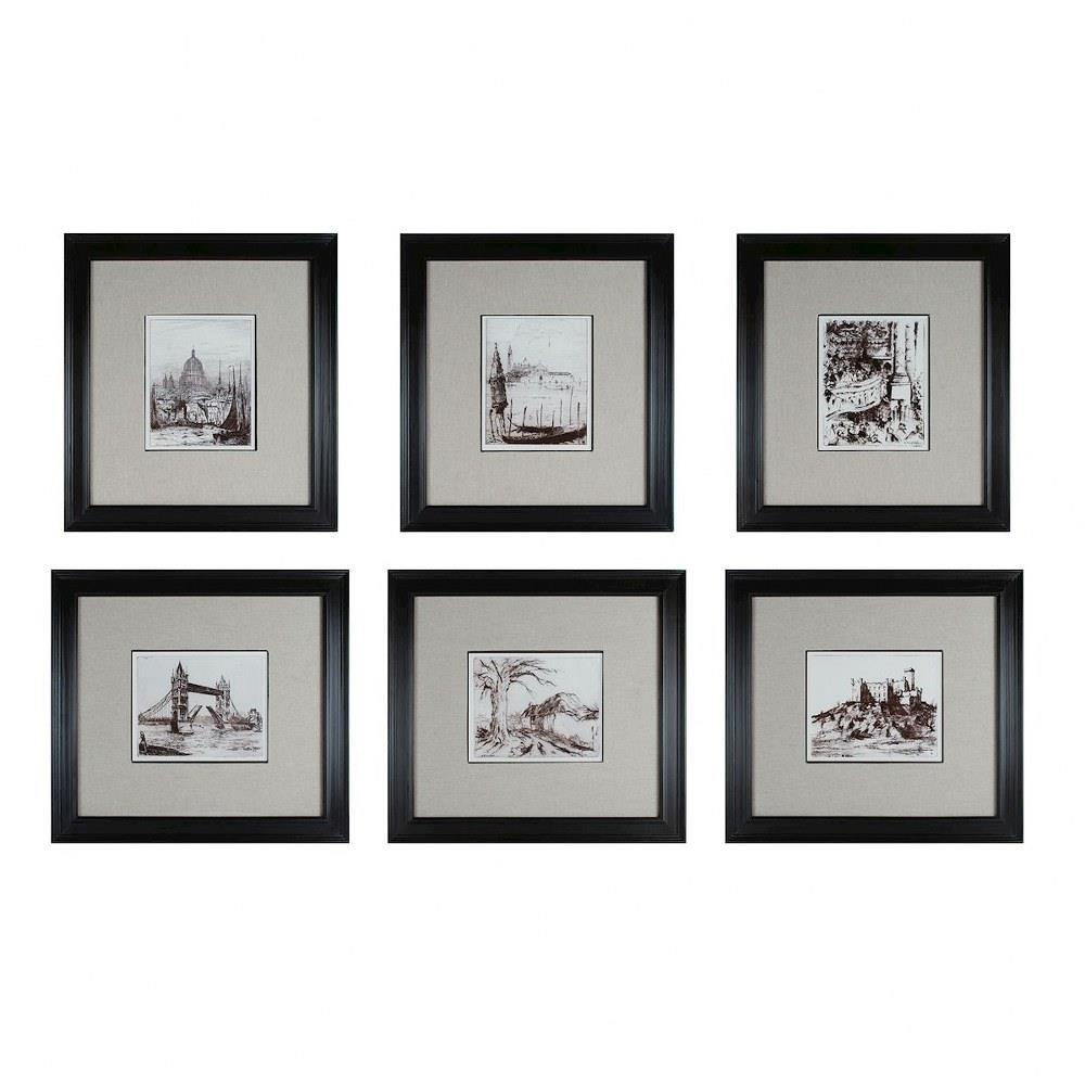 18th Century Ink Reproductions Wall Art (Set of 6) by Elk Home - 10016-S6
