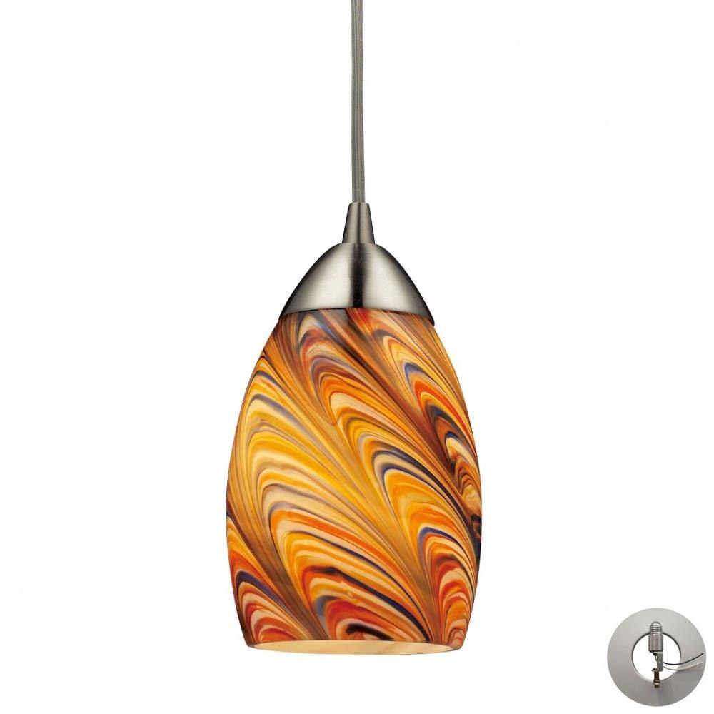 Mini Vortex - 9.5W 1 LED Mini Pendant in Transitional Style with Luxe/Glam and Boho inspirations - 7 Inches tall and 4 inches wide - 10089/1RV-LA