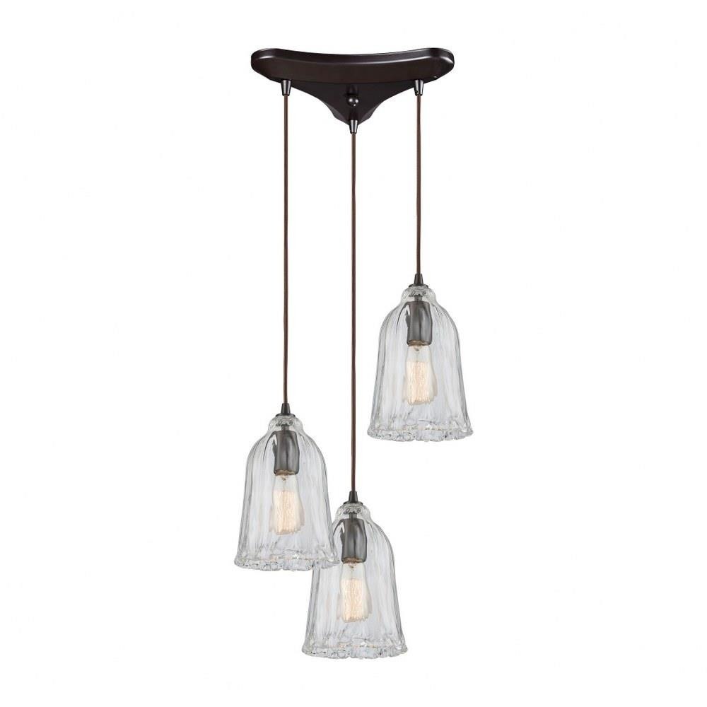 Hand Formed Glass 3 Light Medium Pendant by ELK Home - 10671/3