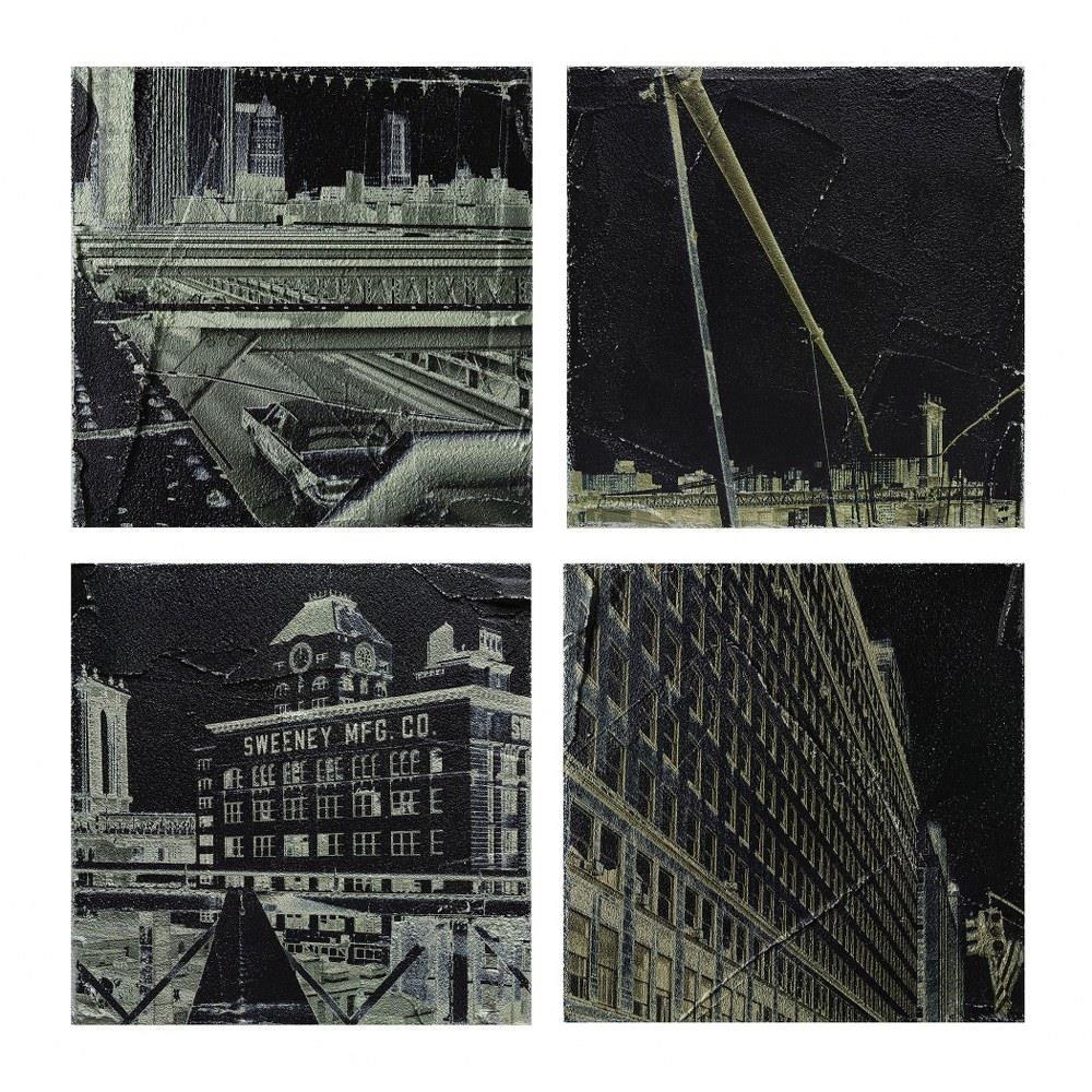 City 20 Inch Wall Art (Set of 4) by Elk Home - 146-024/S4