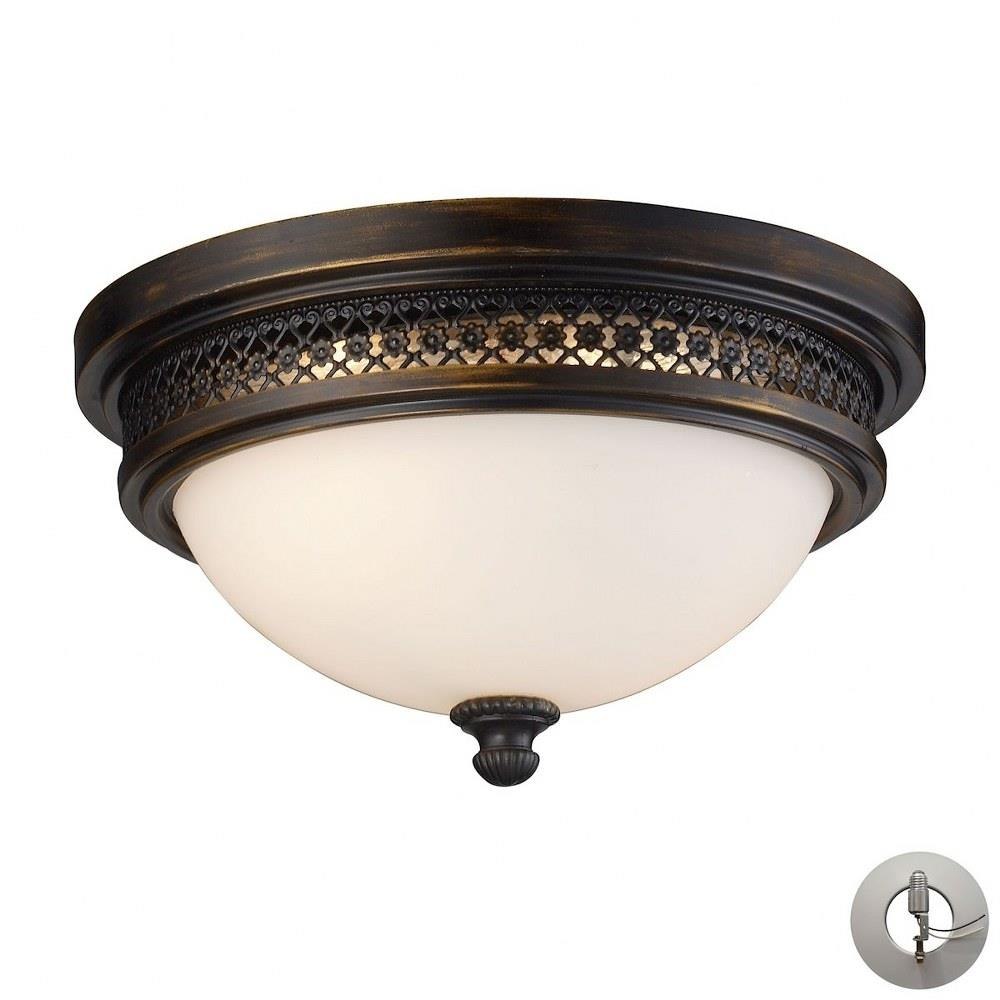 2 Light 13 Inch Wide Flush Mount by ELK Home 20100/2-LA