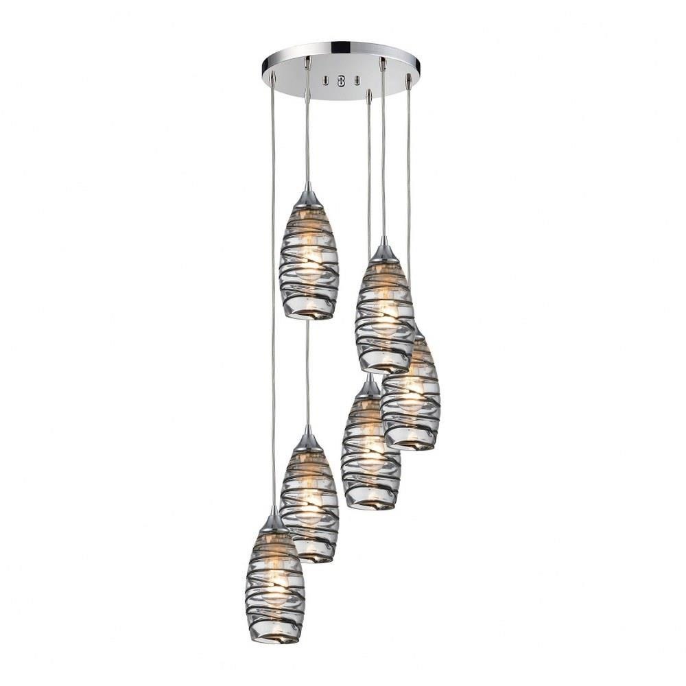 Twister 6 Light Medium Pendant by ELK Home - 31338/6R-VINW