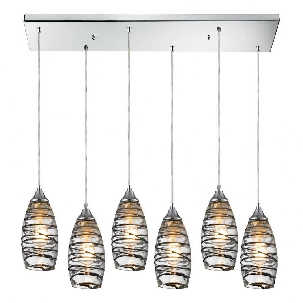 Twister 6 Light Large Pendant by ELK Home - 31338/6rc-vinw