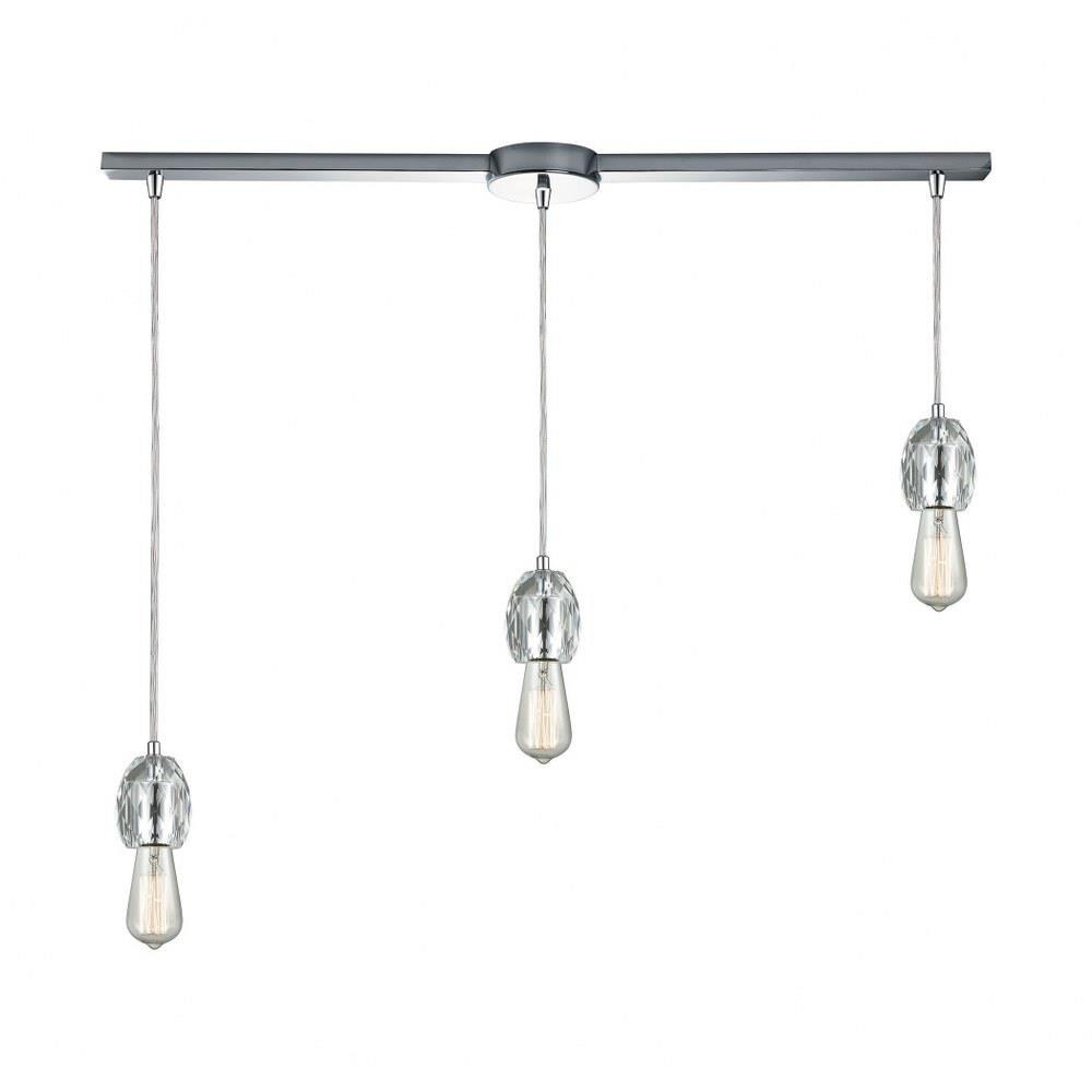 Socketholder 3 Light Oversized Linear Glam Pendant by ELK Home - 33220/3L