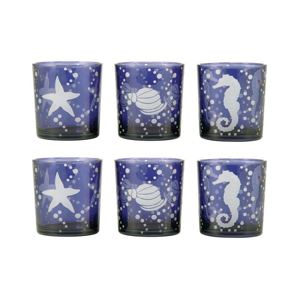 Caspian 2.75 Inch Votive (Set of 3) In Coastal by Elk Home - 393341/S2
