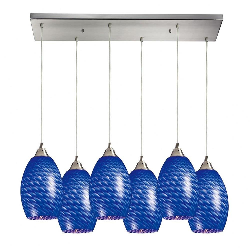 Mulinello 6 Light Large Rectangular Pendant by ELK Home - 517-6RC