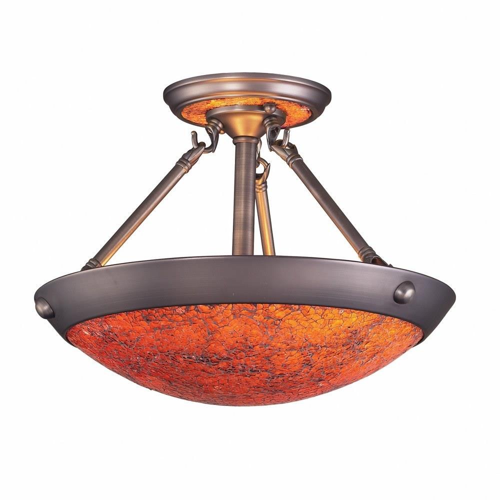 Diamante 2 Light 15 Inch Wide Semi Flush Mount by ELK Home - 535-2AP