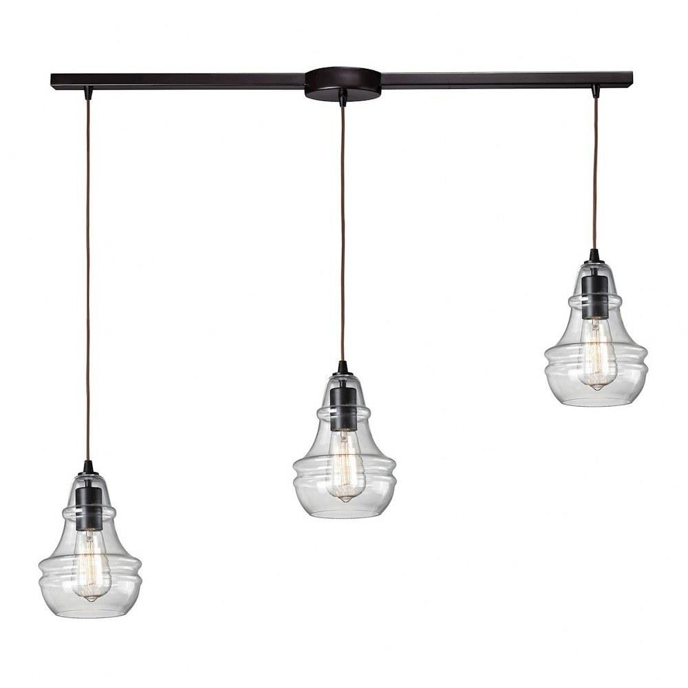 Menlow Park 3 Light Vintage Oversized Linear Pendant by ELK Home - 60047-3L