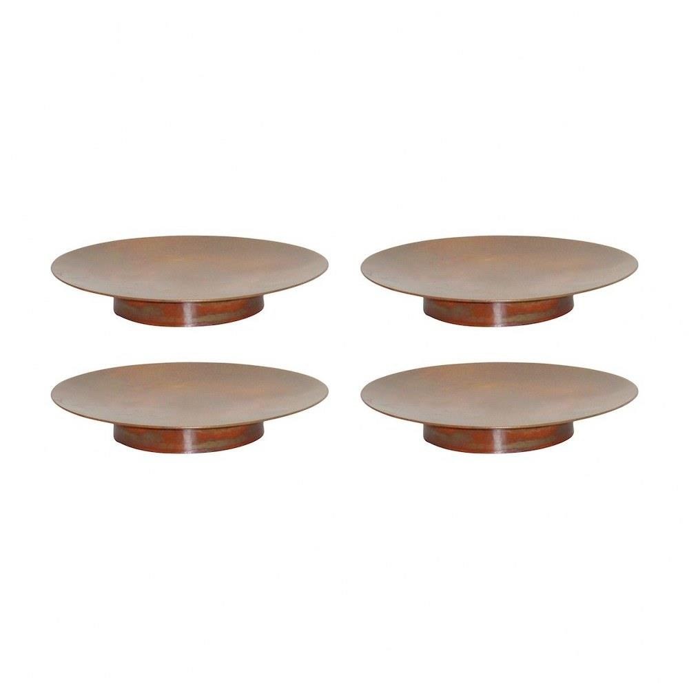 Burnham 4.75 Inch Small Pillar Plate (Set of 4) by Elk Home - 620300/S4