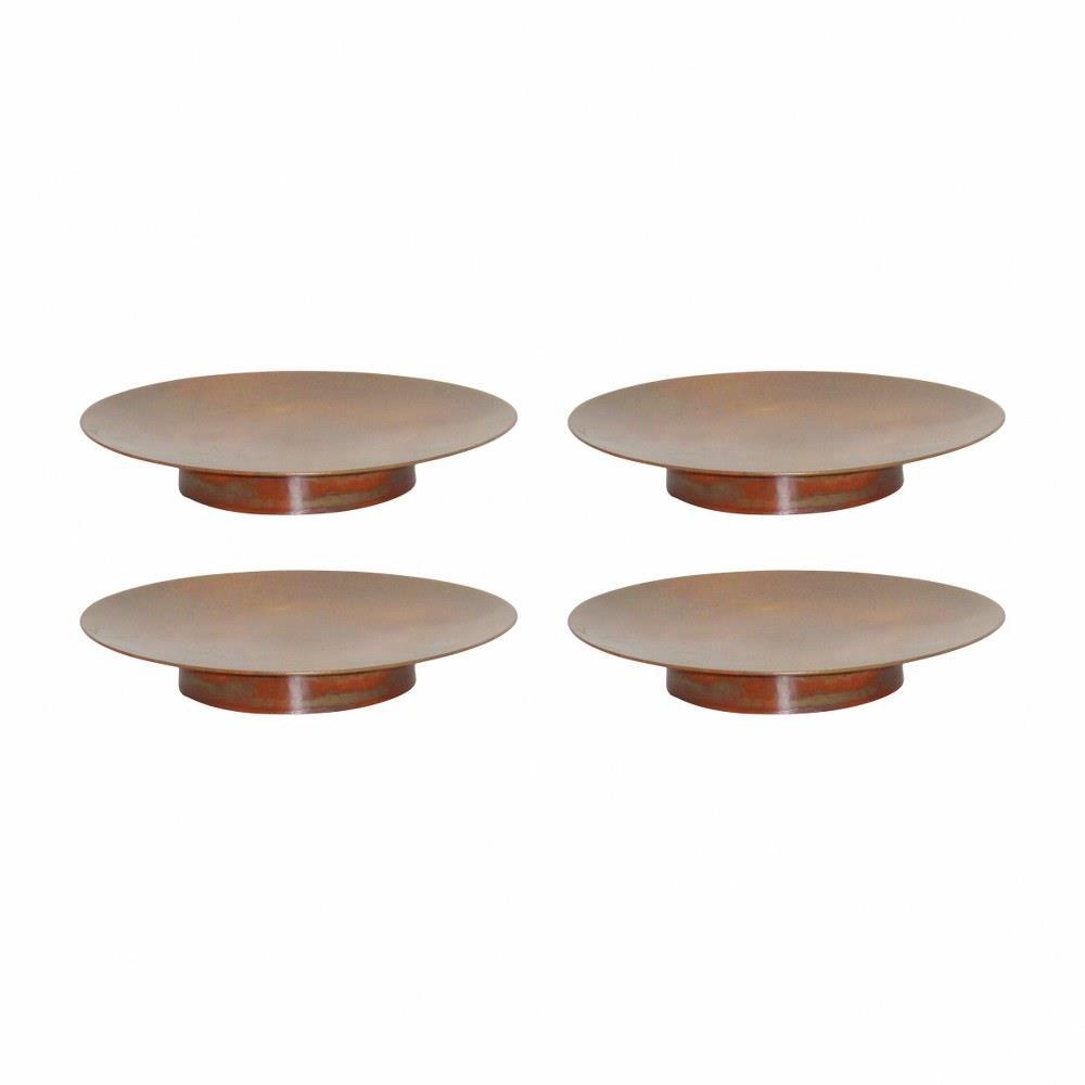 Burnham 4.75 Inch Small Pillar Plate (Set of 4) by Elk Home - 620300/S4