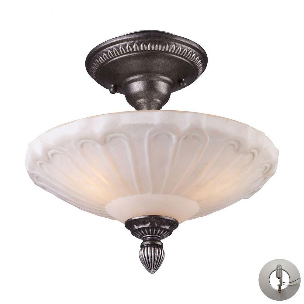 Ashfield Spur 3 Light 12 Inch Wide Semi Flush Mount by ELK Home 66092-3-LA