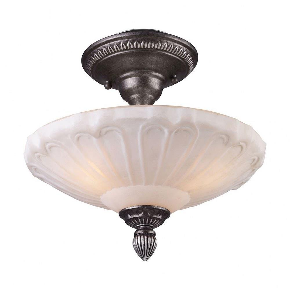 Ashfield Spur 3 Light 12 Inch Wide Semi Flush Mount by ELK Home 66092-3