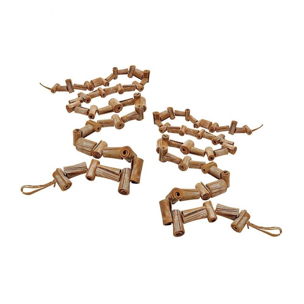 Coco Boat 2 Inch Spiral Garland (Set of 2) by Elk Home - 742024/S2
