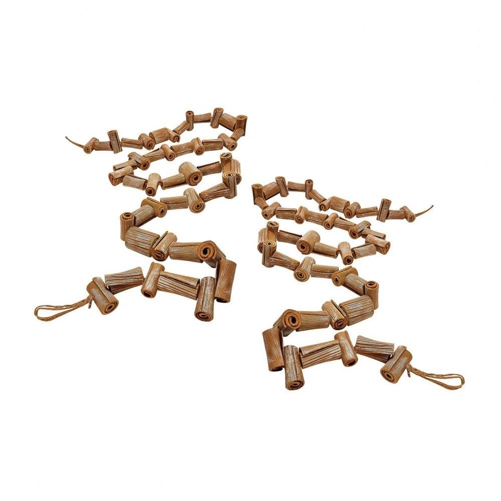 Coco Boat 2 Inch Spiral Garland (Set of 2) by Elk Home - 742024/S2