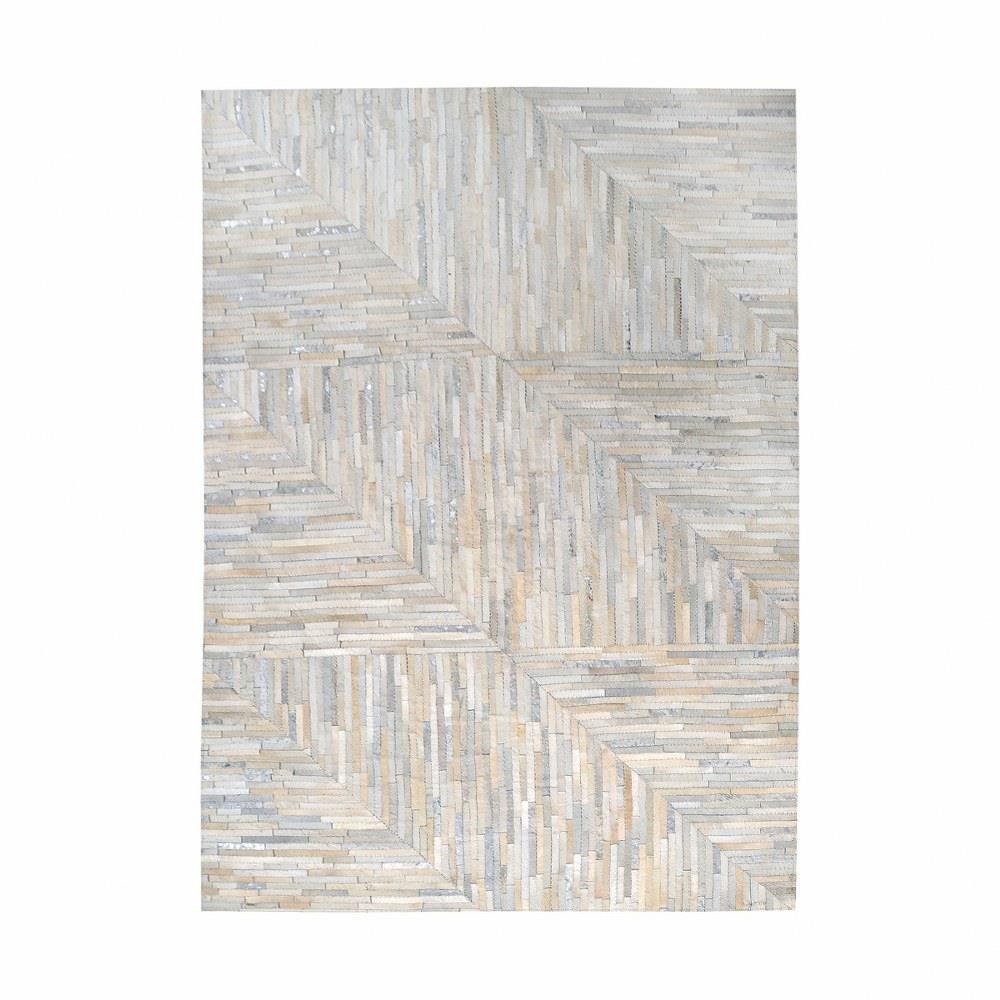 Karim 1 Inch Hand Stitched Leather Patchwork Rug by Elk Home - 8905-364