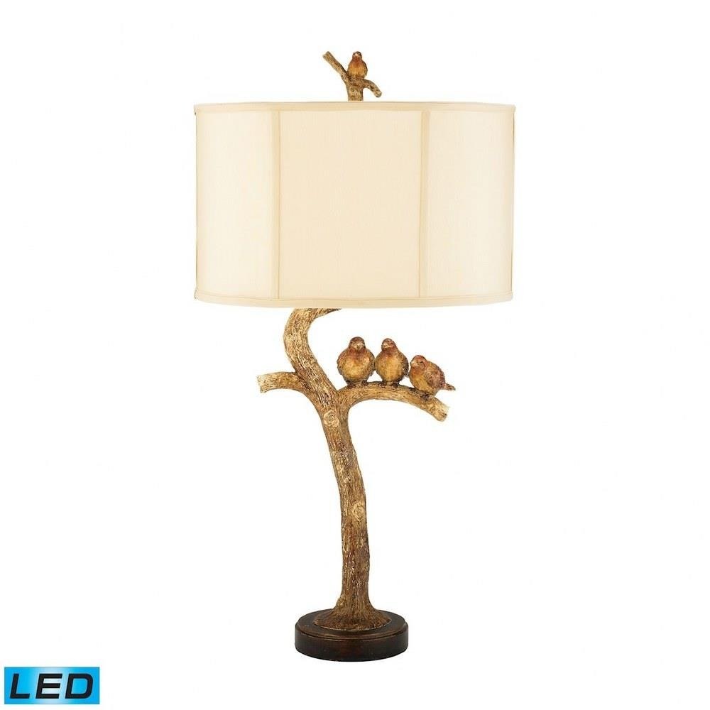 Three Bird Light - Traditional Style w/ VintageCharm inspirations - Composite 9.5W 1 LED Table Lamp - 31 Inches tall 11 Inches wide - 93-052-LED