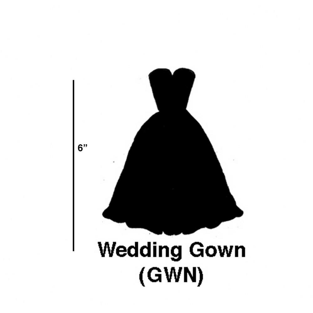 Wedding Gown 0.88 Inch Cookie Cutters (Set of 6) by Elk Home - GWN/S6