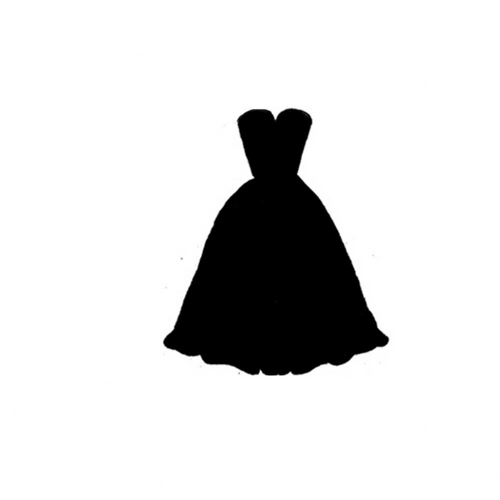 Wedding Gown 0.88 Inch Cookie Cutters (Set of 6) by Elk Home - GWN/S6