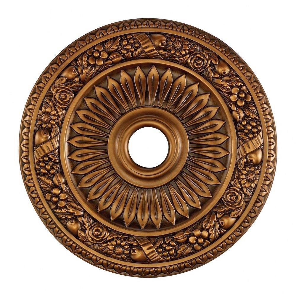 Floral Wreath Medallion 1 Inch Tall and 23.5 Inch Wide by ELK Home - M1006AB