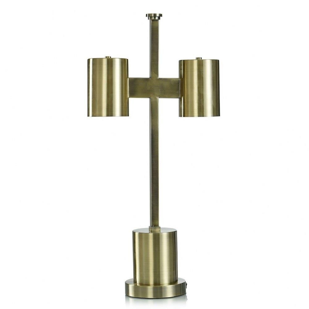 Cais 2 Light Table Lamp 16.75 x 7.25 Inches by Harp and Finial - HFL331867DS