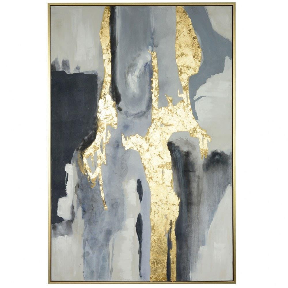 Revolution 74 Inch Hand Painted Abstract Framed Art by Harp and Finial - HFW33218DS