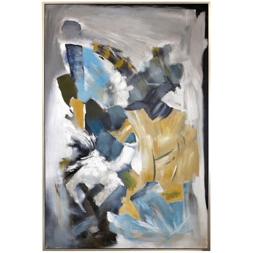 Tobias 74 Inch Framed Canvas Wall Art In Contemporary by Harp and Finial - HFW33758DS