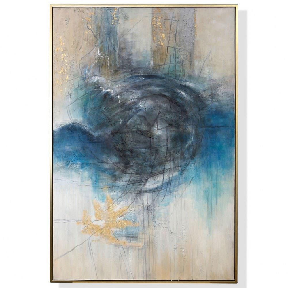 Thunderhead I 49.75 Inch Framed Painted Wall Art by Harp and Finial - HFW34095DS