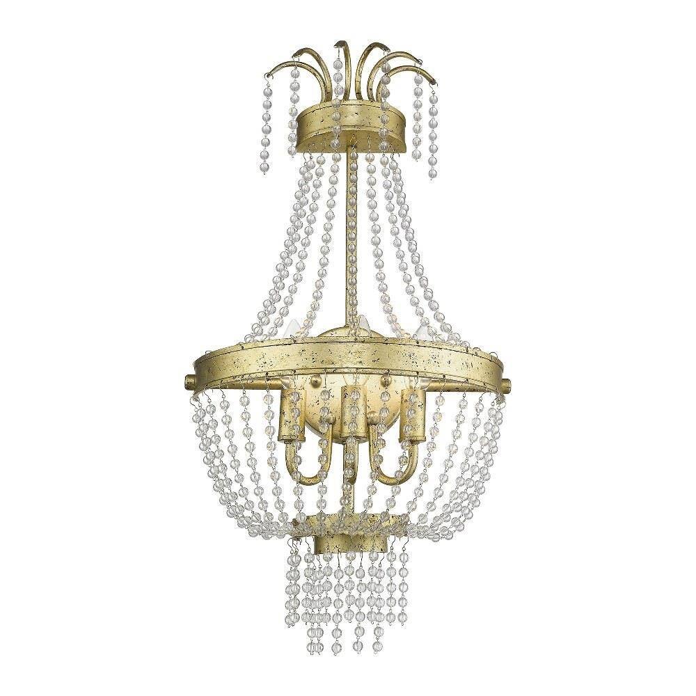 Valentina - 3 Light Wall Sconce in French Country Style - 12.75 Inches wide by 24.5 Inches high - 51874