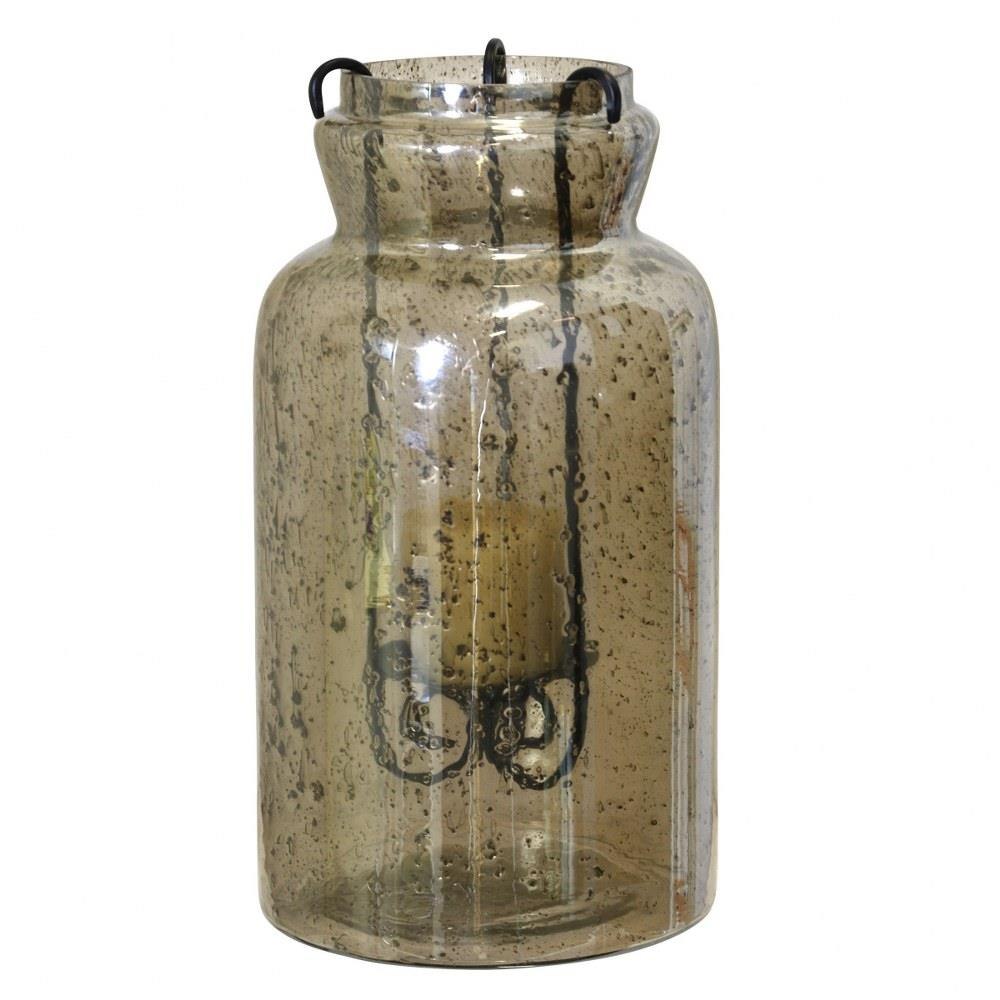Eli Seeded Candleholder with Metal Insert 15 Inch Tall by Stylecraft - AI11368DS