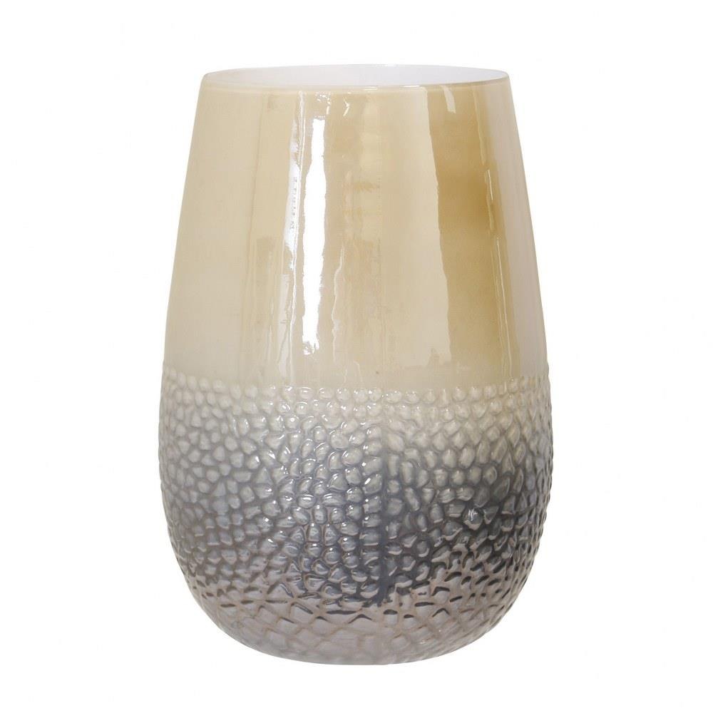 Milky Glass Vase 14 Inch Tall and 9.75 Inch Wide by Stylecraft - AI11385DS