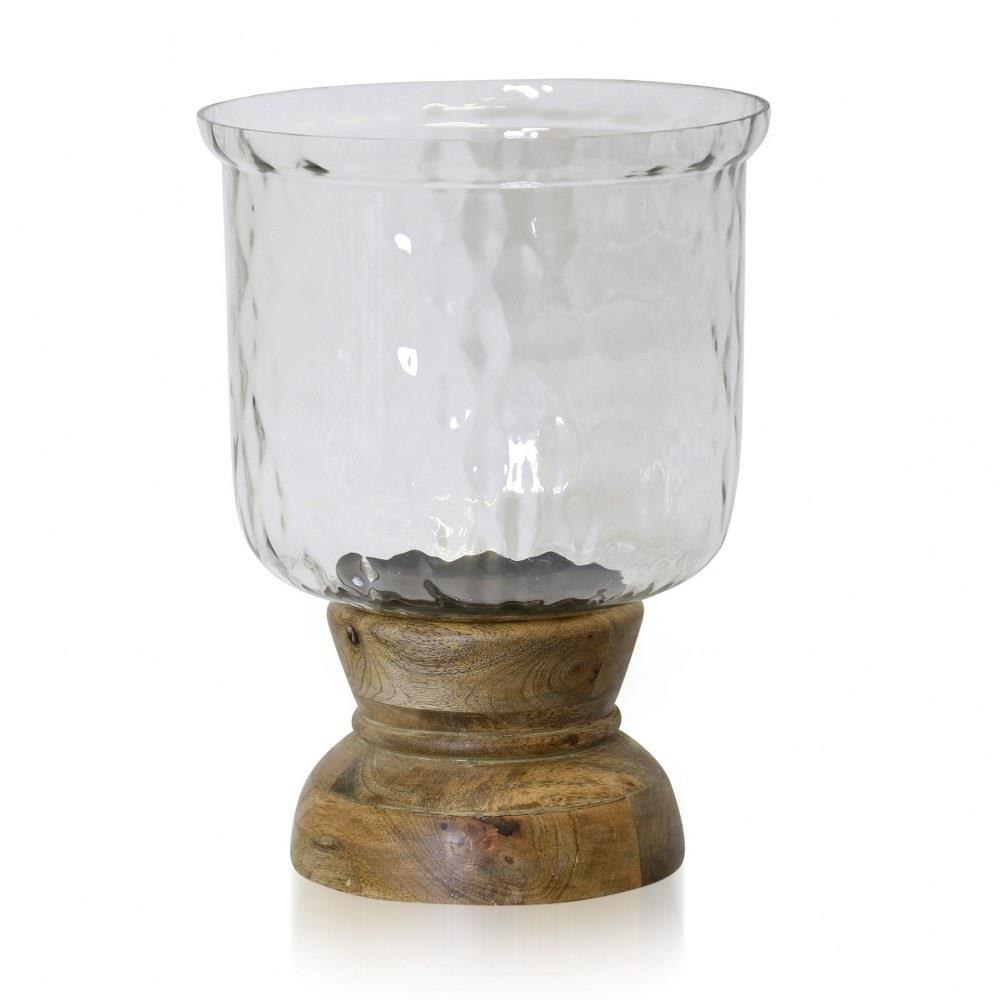 Asha - 1 Light Large Hurricane Candle Holder-13.5 Inches Tall and 10 Inches Wide - AI31032DS