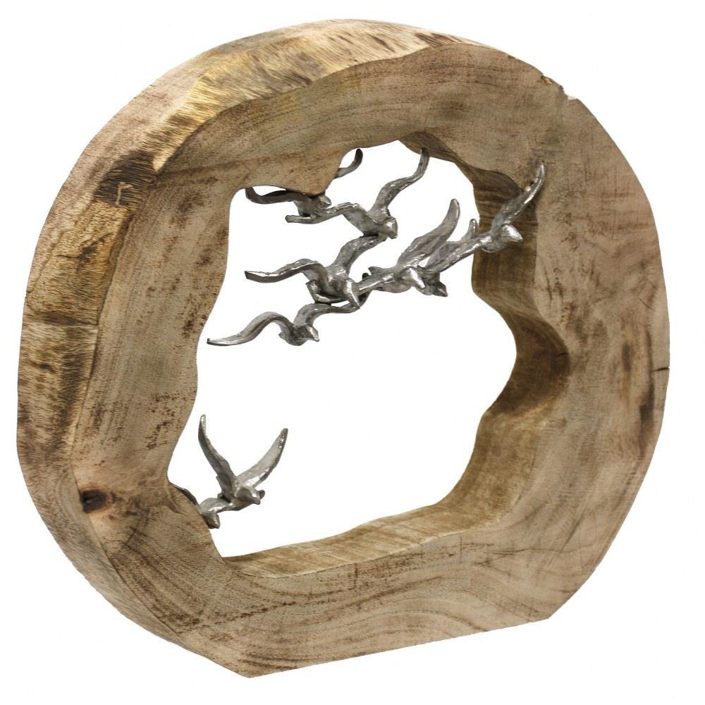 Native Carvings 13 Inch Wood Sculpture with Birds by Stylecraft - AI51098DS