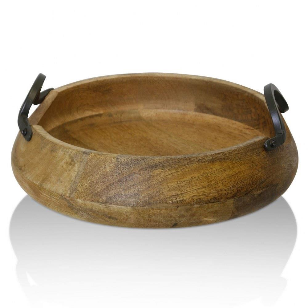 Asha 11 Inch Small Round Decorative Tray by Stylecraft - AI71122DS