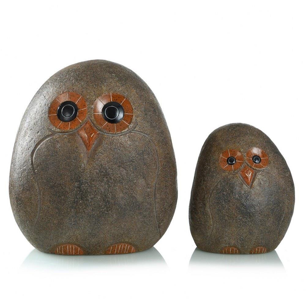 Outdoor Garden Owls (Set of 2) In Minimalist Style-13.98 Inches Tall and 8.07 Inches Wide - GN2787DS