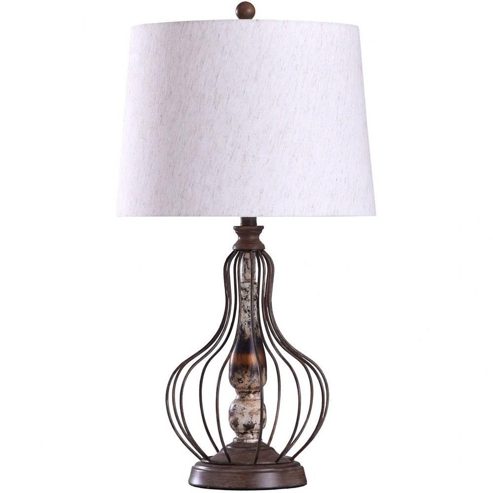 Yarrow One Light Caged Metal Wire Design Table Lamp by Stylecraft - L318763DS