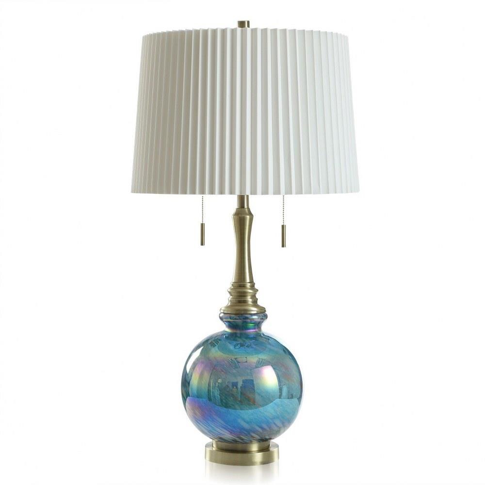 Iridescent Aqua 2 Light Table Lamp In Glam Style 34.25 x 17 x Stylecraft - L333511DS