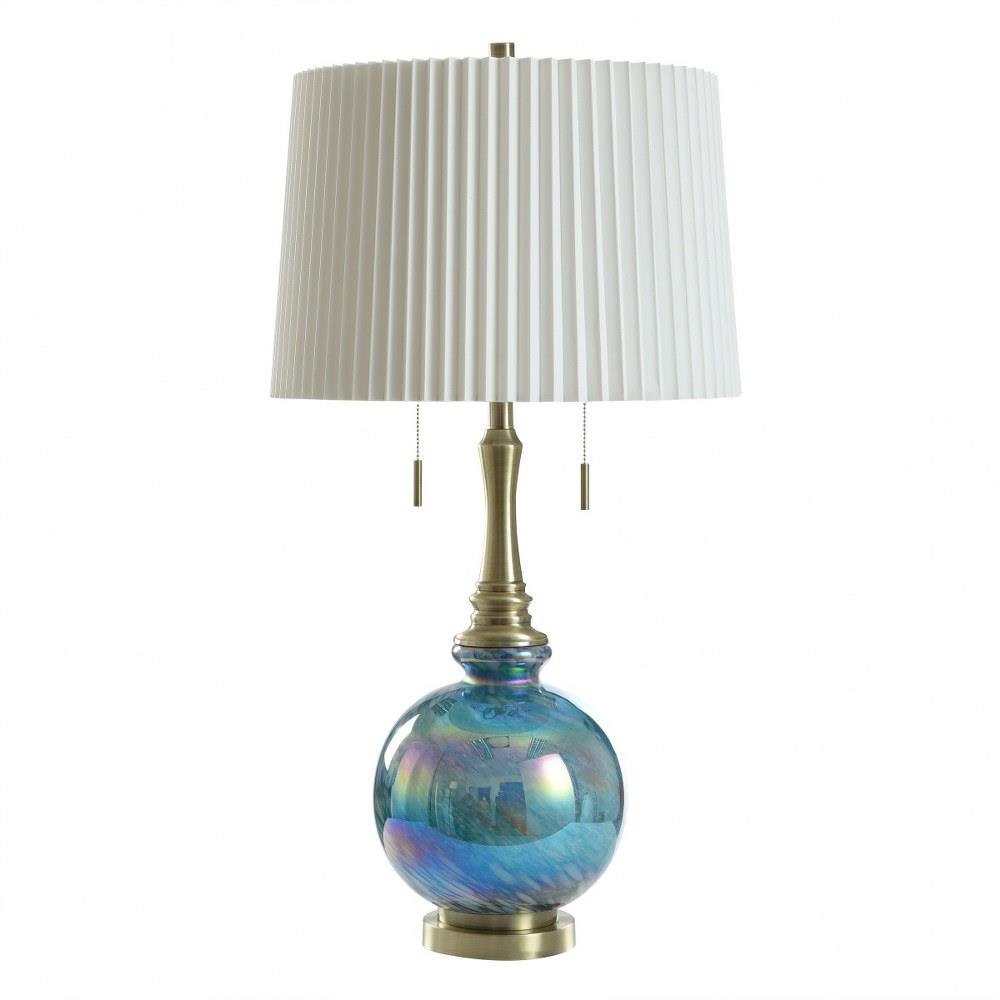 Iridescent Aqua 2 Light Table Lamp In Glam Style 34.25 x 17 x Stylecraft - L333511DS