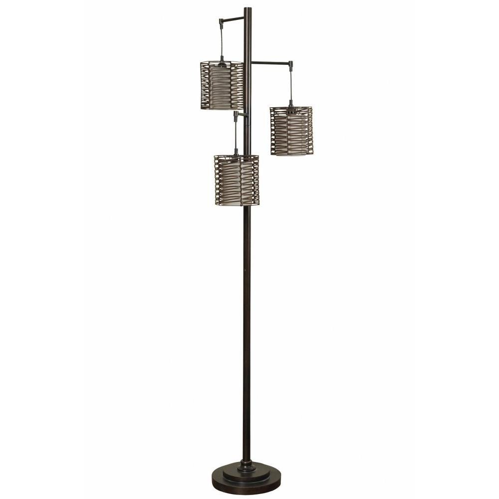72 Inch Three Light Floor Lamp - L72386DS