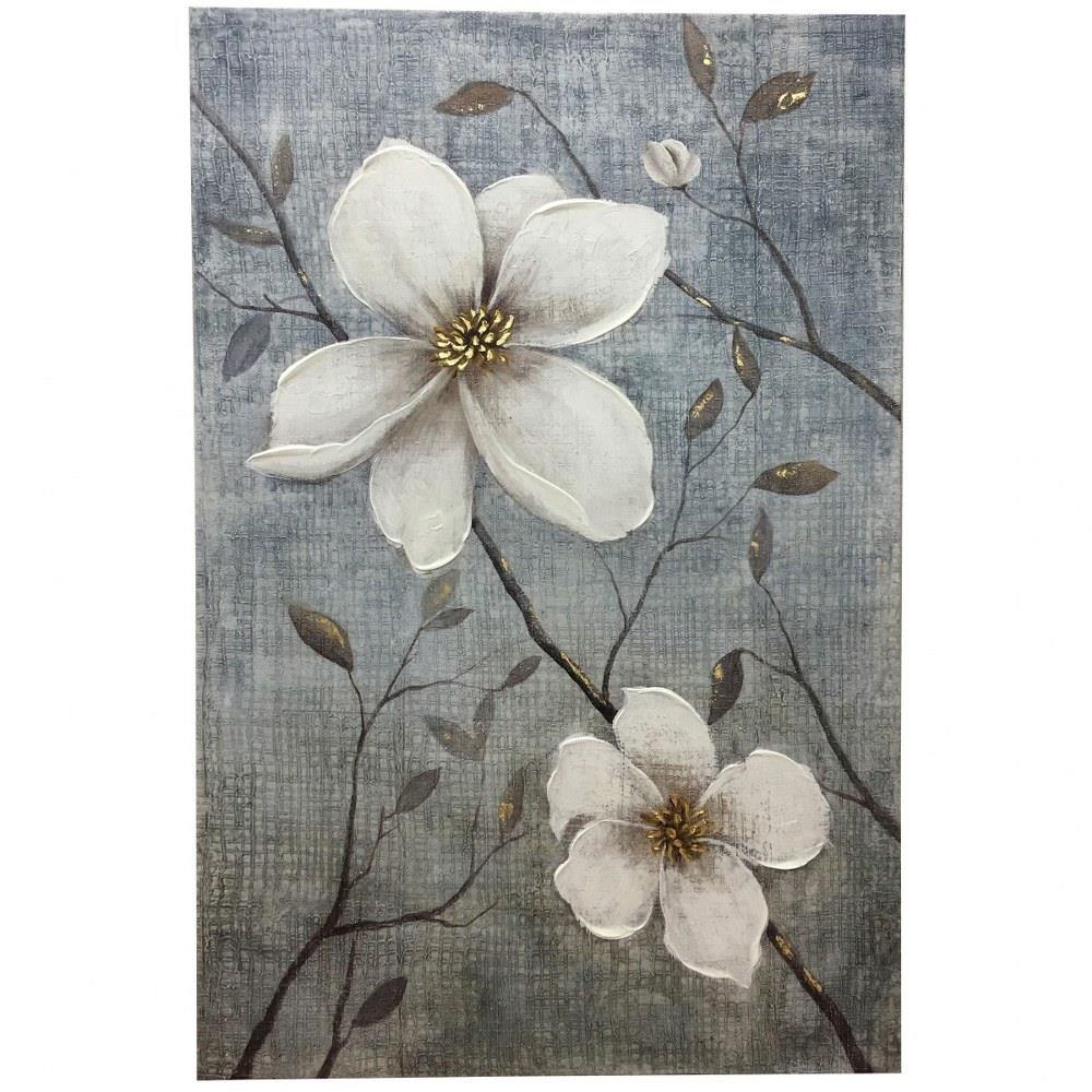 Eden 24 Inch Foiled Flowers with Handpainting and Foil by Stylecraft - WI33693DS
