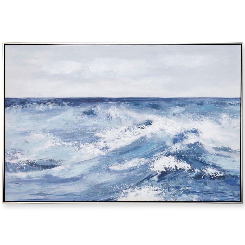 White Cap Framed Wall Art 33 Inch Tall and 1.77 Inch Wide by Stylecraft - WI33843DS
