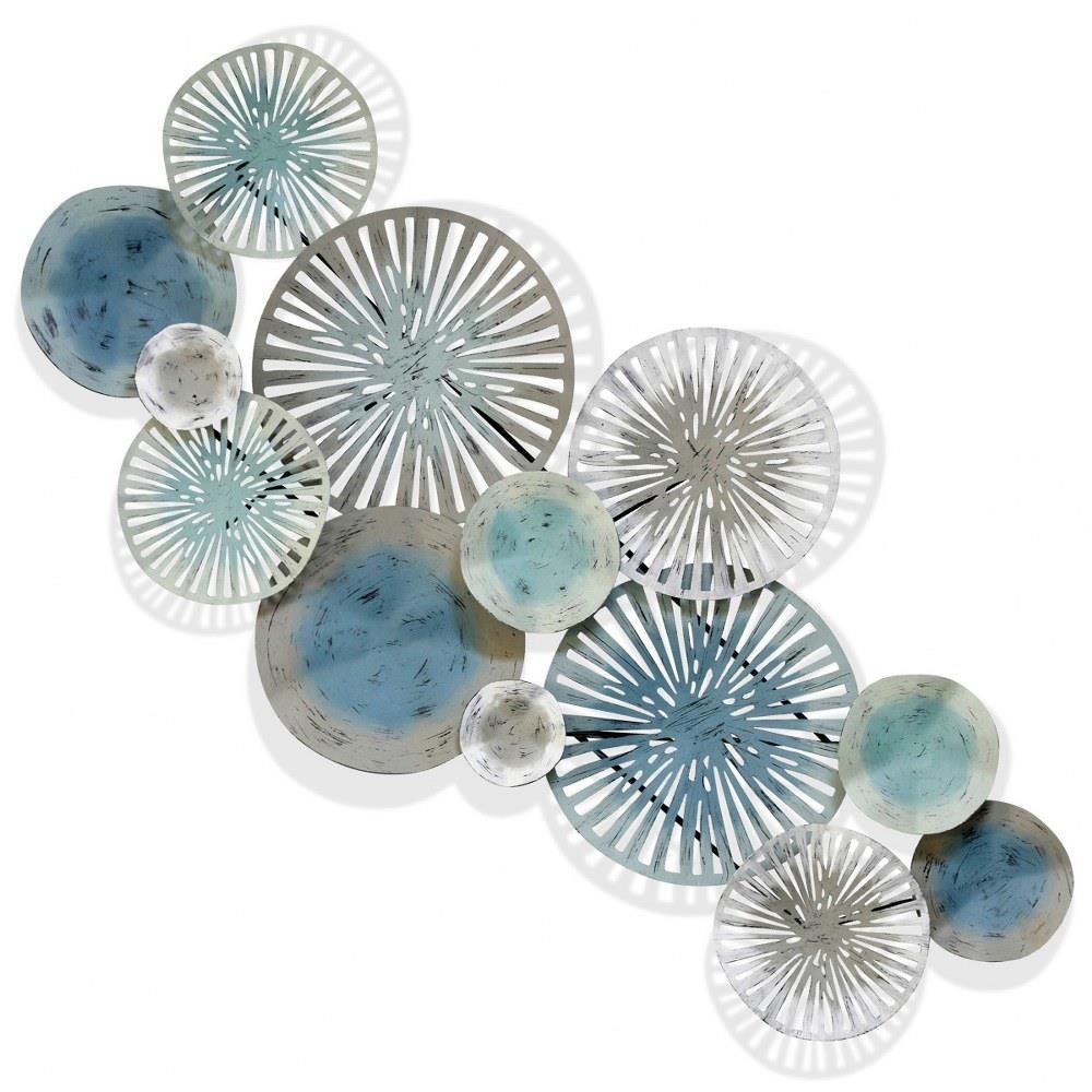 Indigo Plates 22 Inch Metal Wall Sculpture by Stylecraft - WI42925DS