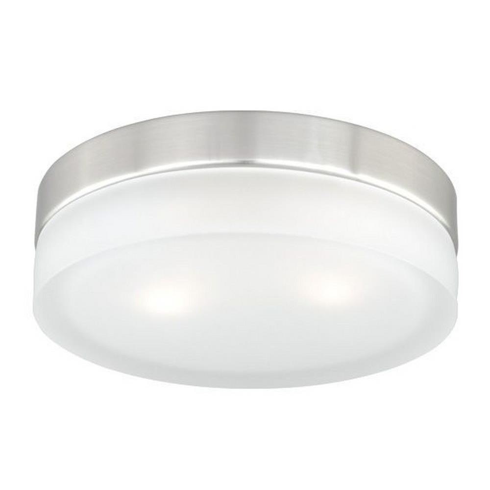 Loft 2 Light 4.75 Inch Wide Metal Flush Mount by Vaxcel - CC56809SN