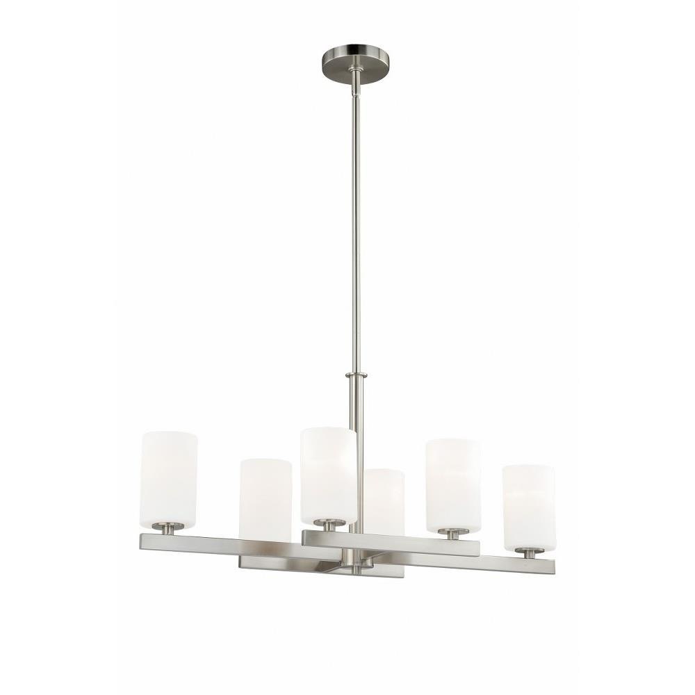 Glendale 6 Light Small Linear Chandelier by Vaxcel - P0127