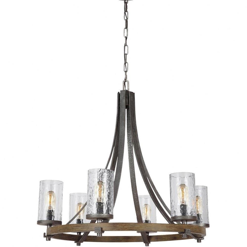 Angelo 6 Light Large Chandelier by Visual Comfort Studio - F3134/6DWK/SGM