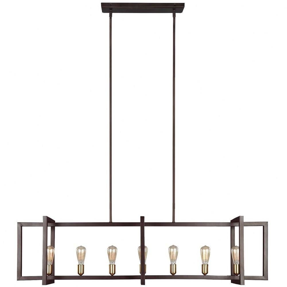 Finnegan 7 Light Linear Island Pendant by Visual Comfort Studio - F3148/7NWB